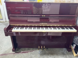 Yamaha U1 Maroon Upright Piano With Bench