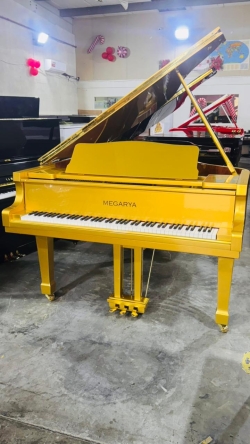 Gold Finish Baby Grand Piano For Sale